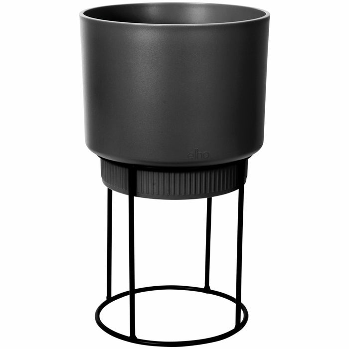 elho b.for studio round 22 living black planter pot